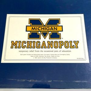 NEW Vintage 1987 Michiganopoly game.